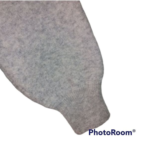 H&M Cropped Oversized Wool Long Sleeve Loose Crew Neck Gray Wool Sweater - Picture 4 of 11